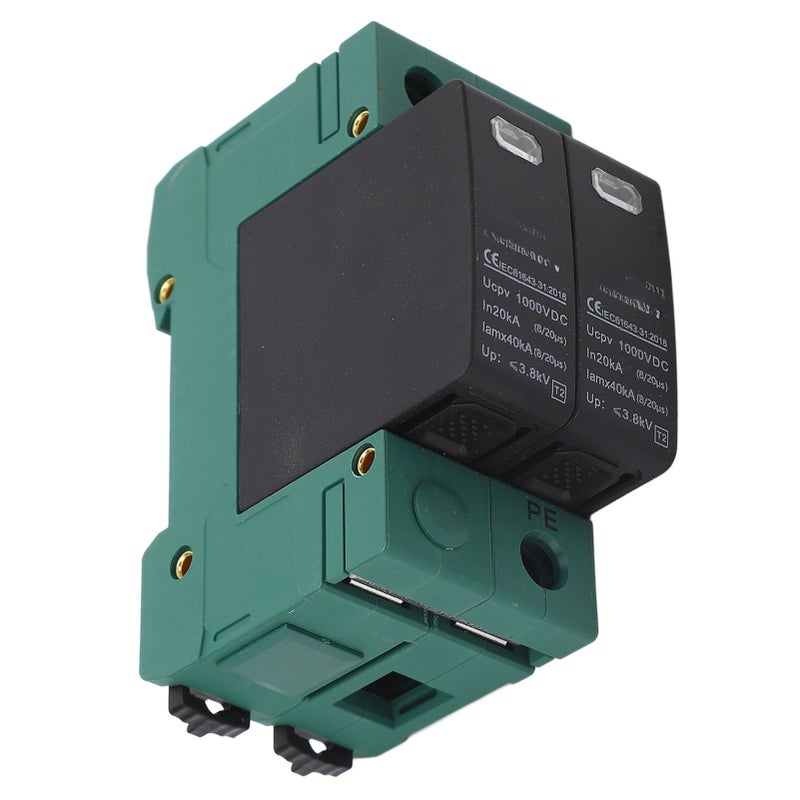 PV Surge Protection Device Photovoltaic Power Supply Lightning Arrester Protector 2P 20‑40KA DC1000V - Image 1