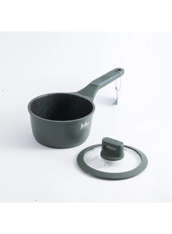 جوليا قدر جوليا إيليت برو 16 سم مع غطاء - أخضر - جرانيت أسود غير لاصق - مناسب للطهي بالحث - Image 3
