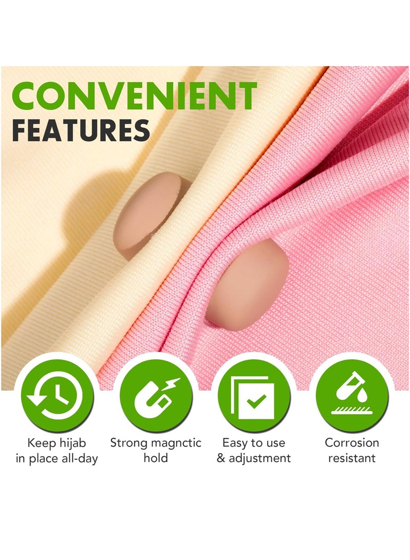 اعاره دبابيس حجاب مغناطيسية قوية، عبوة من 4 دبابيس حجاب مغناطيسية متعددة الاستخدامات بدون دبابيس، دبابيس مغناطيسية ملونة، وشاح، دبوس مغناطيسي بدون تشابك، مشبك بروش للملابس والأوشحة والفساتين (غير لامع) - Image 4