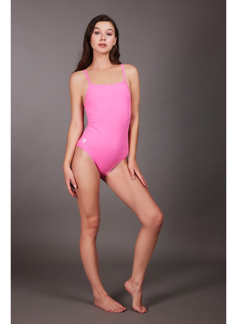 Okapi Cross-Back Strap Swimsuit Peach - Image 2