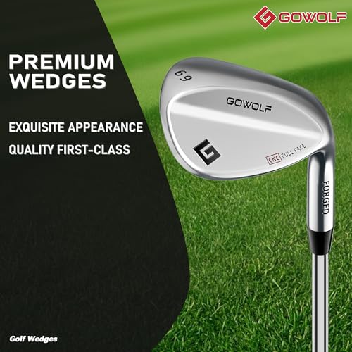 Gowolf 69 Degree Wedge Right Hand Forged Golf Wedges Full Face for Men Premium Gap Wedges Sand Wedge Lob Wedge Golf Club for Men Great Golf Gifts CNC Milled Face for More Spin Chrome 69 Degree - Image 3