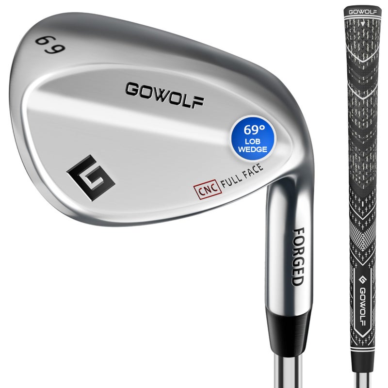 Gowolf 69 Degree Wedge Right Hand Forged Golf Wedges Full Face for Men Premium Gap Wedges Sand Wedge Lob Wedge Golf Club for Men Great Golf Gifts CNC Milled Face for More Spin Chrome 69 Degree - Image 2