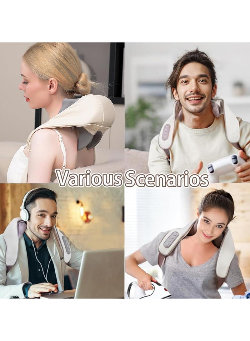 LIXES Neck and Back Shoulder Massager with Relaxing Warmth Electric Deep Tissue Kneading Massager Pillow for Back, Shoulder, Leg, Body Muscle Pain Relief Ideal for Home,Office Kitchen - Image 4