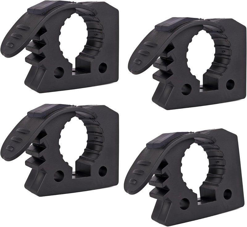 Gixemeva Shovel Holder Clamp Mount Kit,Truck Bed Molle Panel Mount, Shovel Mount for Roof Rack,Quick Release Mount Clamps Off Road UTV Utility Trailer Accessories Fits 1-1/7" to 1-3/7" Diameter Tools (4 Pack) - Image 1