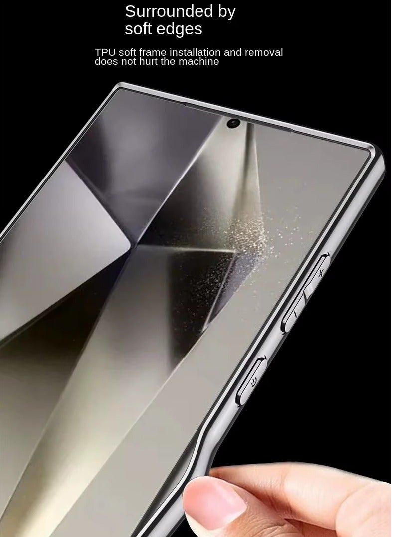 GKK Luxury Leather Case for Samsung Galaxy S25 Ultra (2025) ,Electroplated with Camera Protected and Pen Slot Design Support Wireless Charging - Pen Not Included  - Image 3