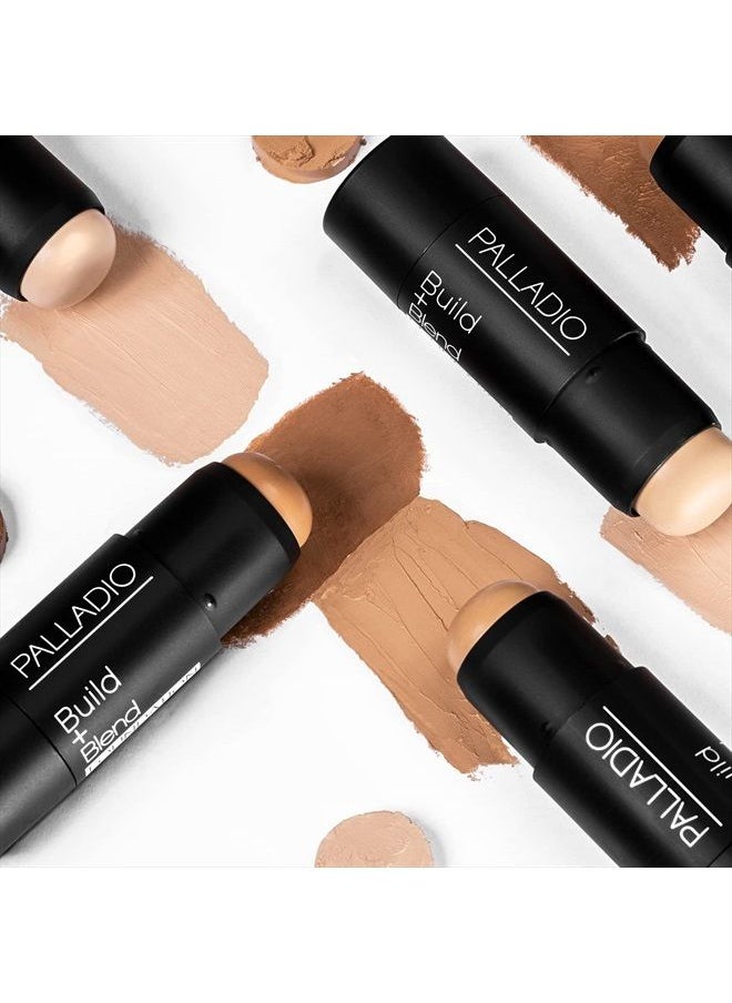 BUILD + BLEND Foundation Stick, Contour Stick for Face, Professional Makeup for Perfect Look, 0.25 Ounce (Cinnamon)