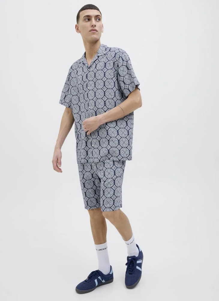 JACK & JONES Jpstjaiden Seersucker Printed Short
