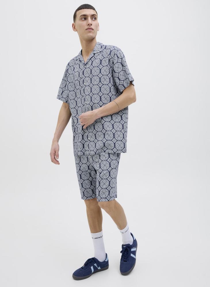 JACK & JONES Jpstjaiden Seersucker Printed Short  - Image 3