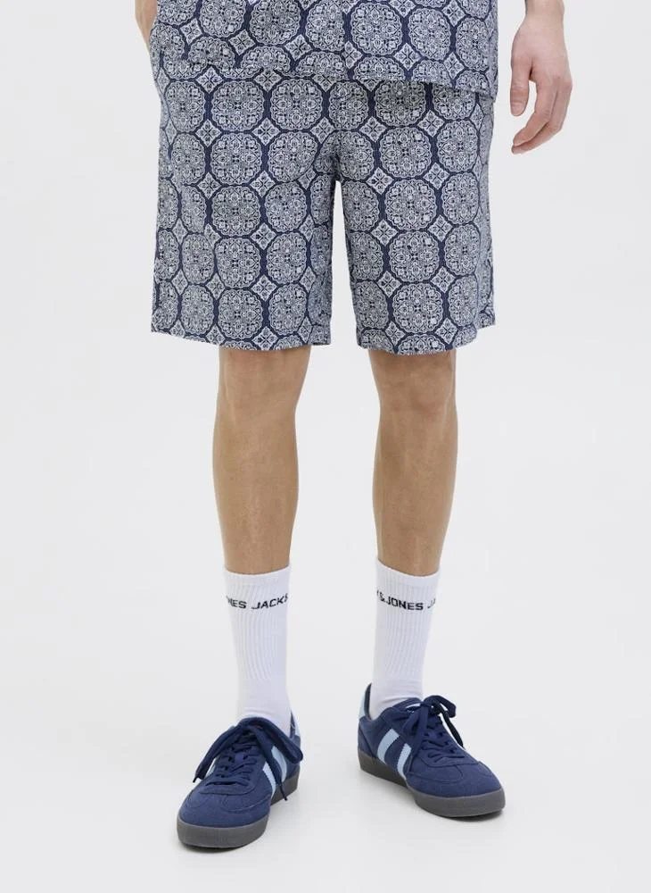 جاك اند جونز Jpstjaiden Seersucker Printed Short