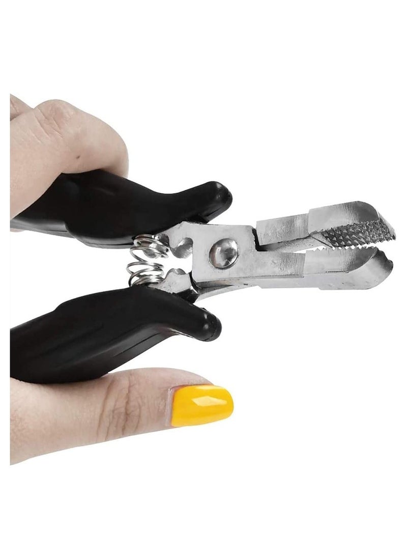 Estelle Mini Pliers for Hair Extensions Apply and Remove Flat Shape Plier For Use With Micro Rings Pre Bonded Hair Extensions Hair Extensions Pliers  - Image 4