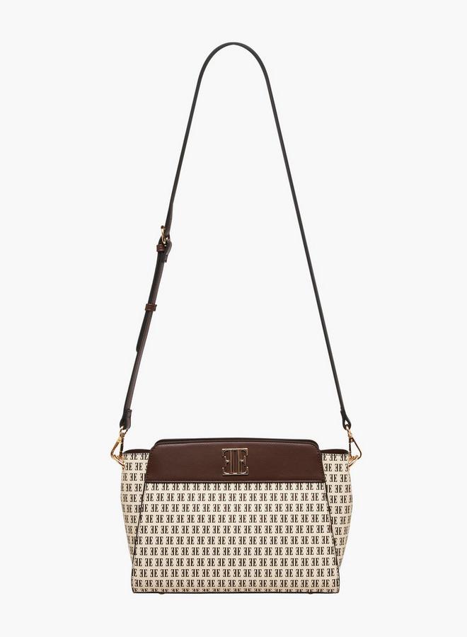 ايل حقيبة يد بطبعة شعار مع حزام قابل للفصل - Image 3