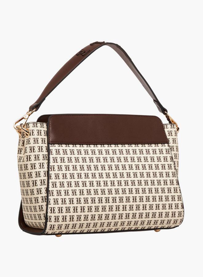 ايل حقيبة يد بطبعة شعار مع حزام قابل للفصل - Image 5