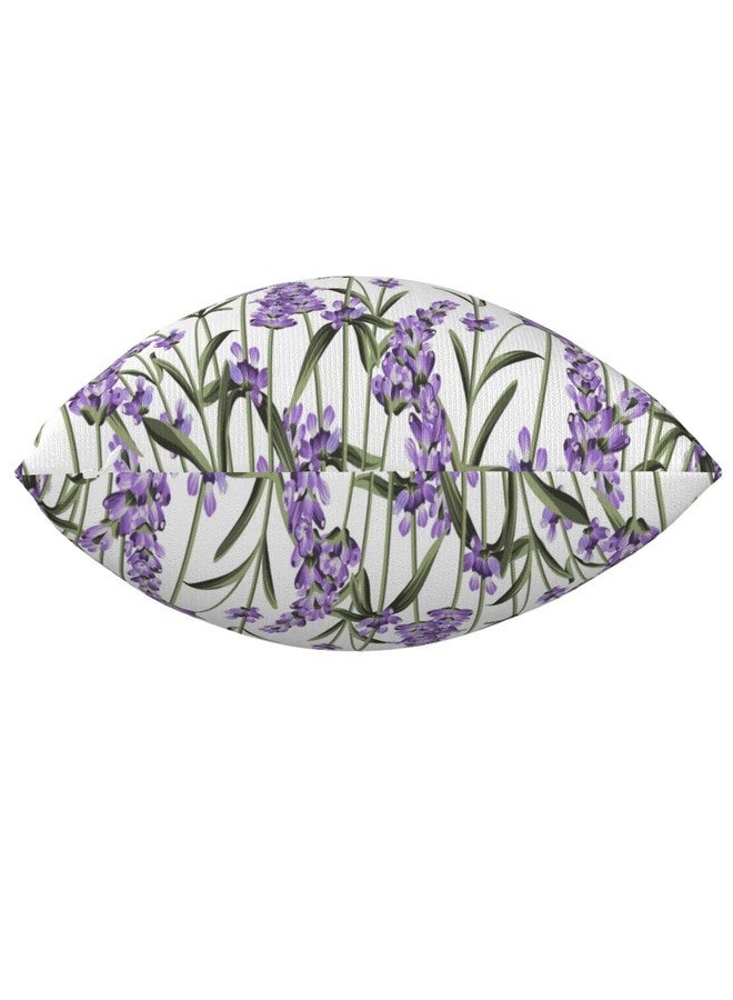 VARUN Purple Lavender Flowers Pillowcases Floral Vector Illustration Art Painting Pillow Case Decorative Throw Pillow Cover for Home Sofa Office 18x18inch - Image 4
