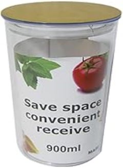 Generic Generic Round Acrylic Jar with Gold Lid, 900 ml Capacity, Clear 