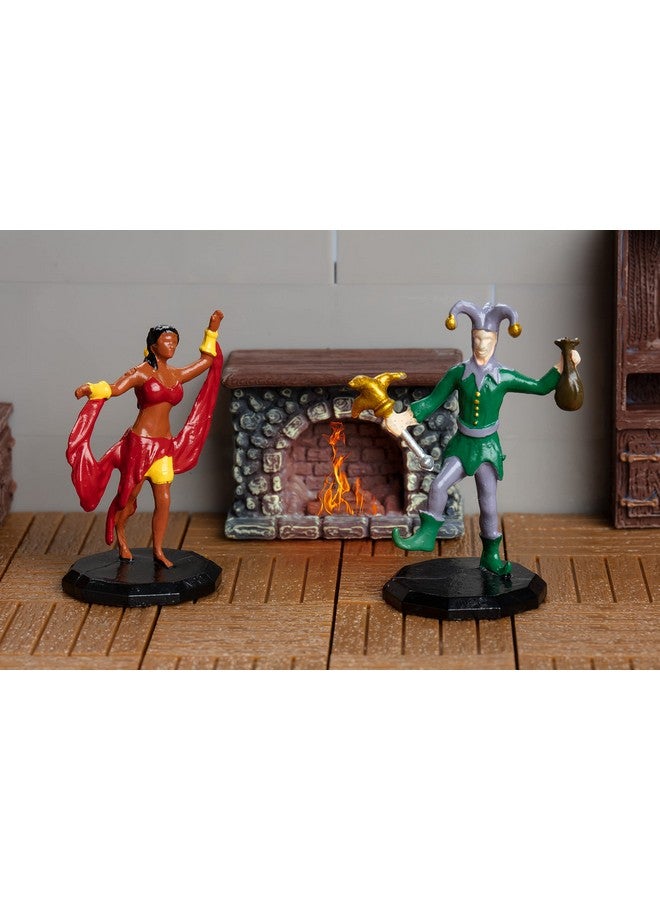 Monster Protectors Monster Townsfolk Mini Fantasy Figures - 8pc Hand-Painted Entertainer Non Player Character NPC Miniatures - 1" Hex-Sized Compatible w DND Dungeons Dragons Pathfinder RPG Tabletop Games  - Image 5