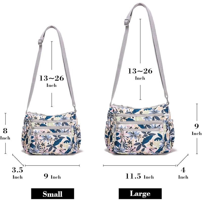 أوسينا AOCINA Crossbody Bags for Women Multi Pocket Nylon Lightweight Ladies Purses Messenger Shoulder Handbags Satchel Travel Bag - Image 4