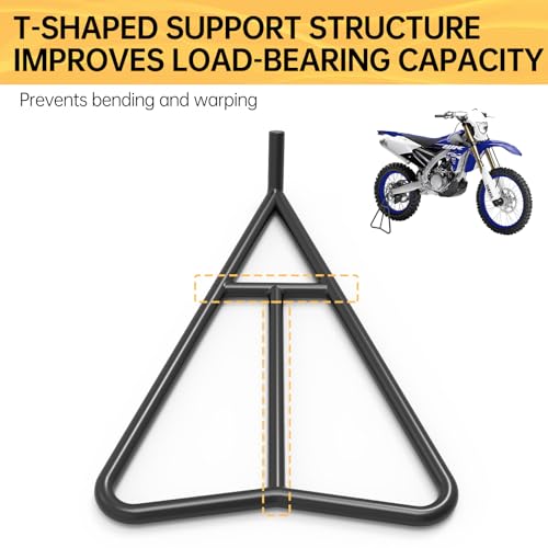 YanTuo Dirt Bike Triangle Stand, Motorcycle Rear Wheel Paddock Stand, T-shaped Central Support, Solid Steel Structure for 80-500cc Supermoto Motocross Enduro Pit Bike - Image 2
