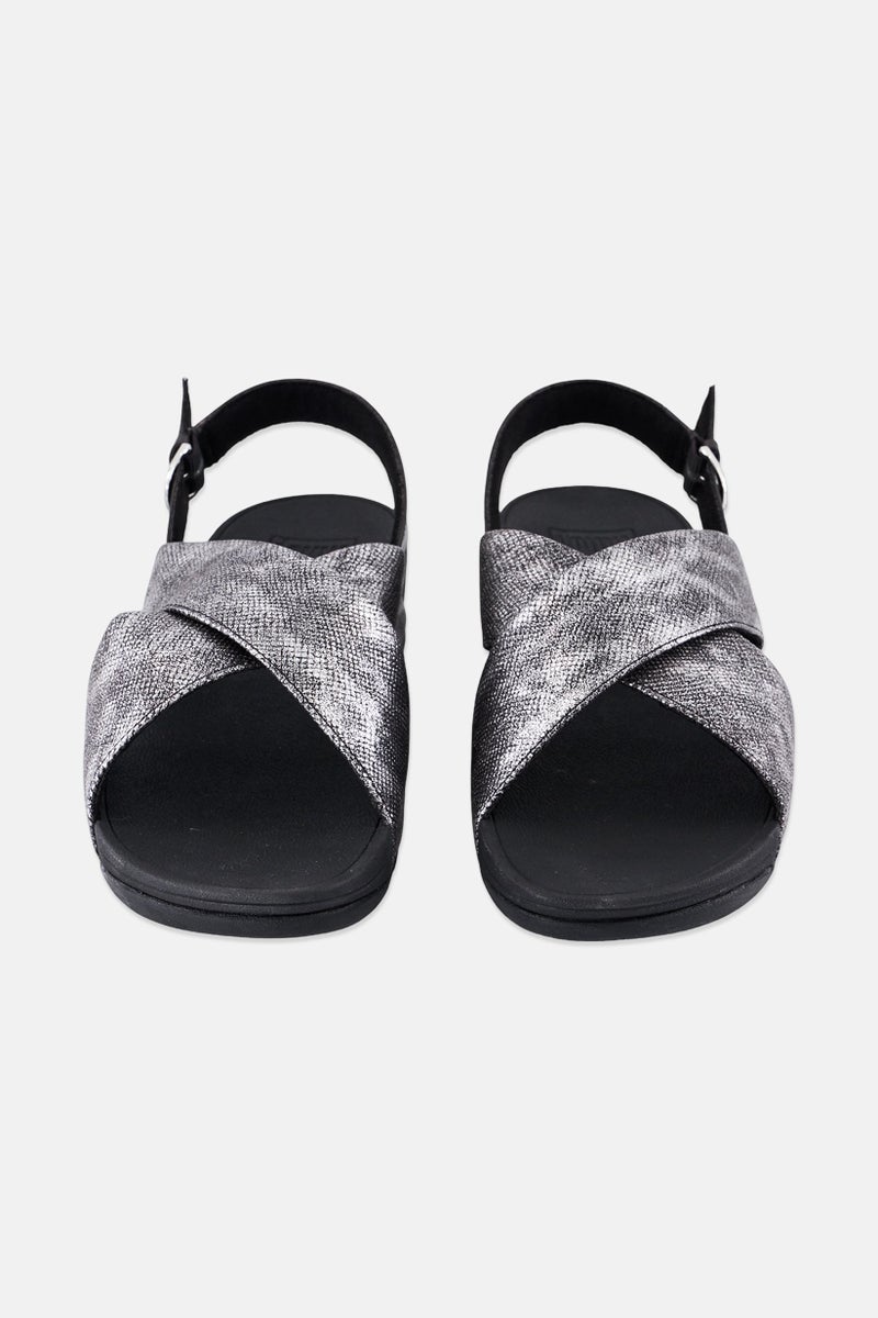 FitFlop Women Lulu Cross Adjustable Buckle Sandal, Grey - Image 4