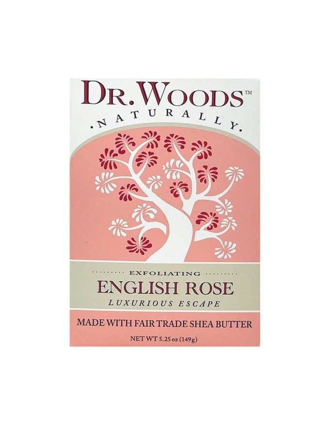 Dr. Woods Skin Exfoliating English Rose Bar Soap With Organic Shea Butter 5.25 Ounce (Pack Of 6)  - Image 3