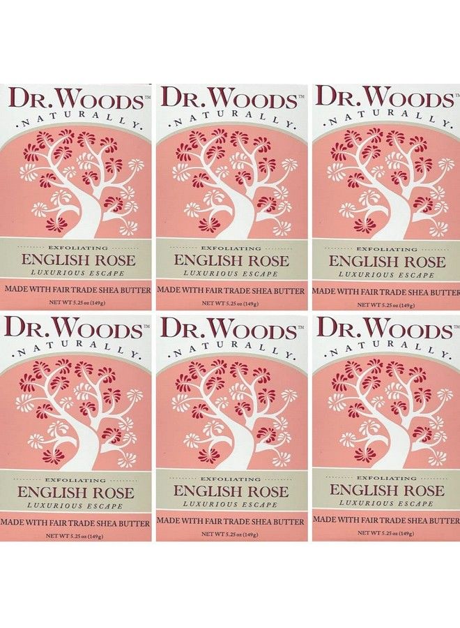 Dr. Woods Skin Exfoliating English Rose Bar Soap With Organic Shea Butter 5.25 Ounce (Pack Of 6)  - Image 2