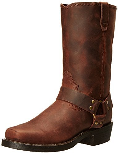 Dingo Mens Dean Harness Square Toe Pull On Motorcycle Casual Boots Mid Calf - Brown - Size 9.5 D - Image 1