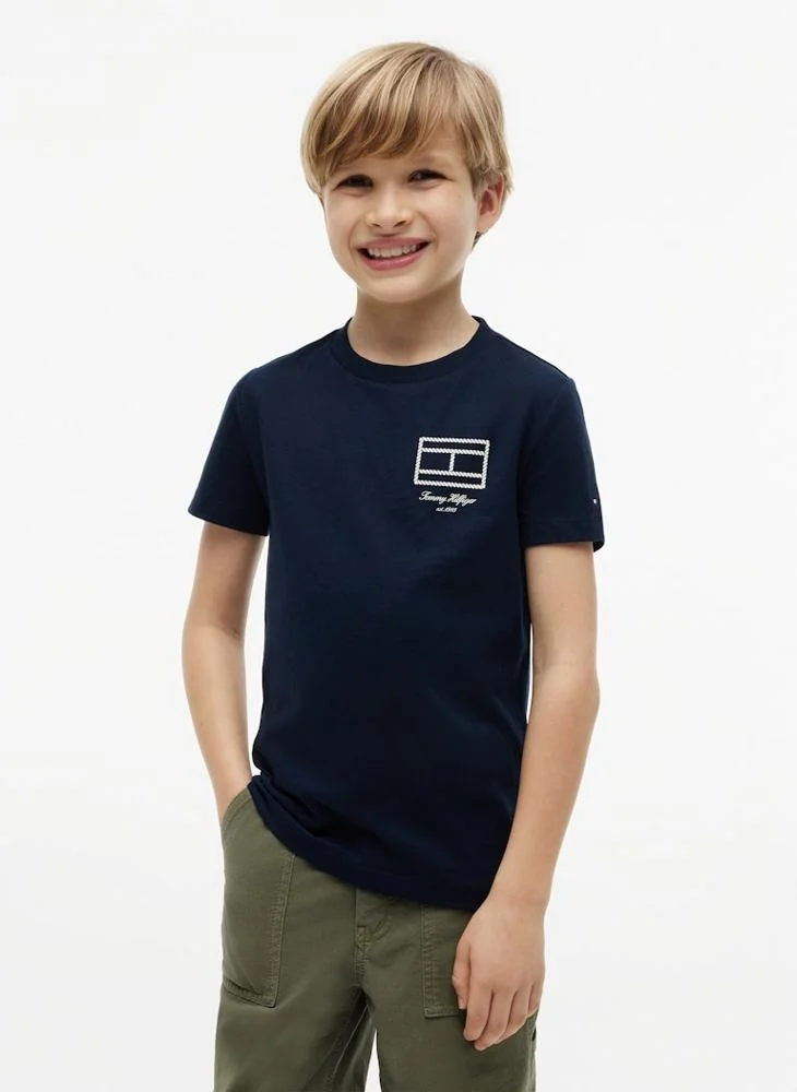 Tommy Hilfiger Outline Flag Logo Jersey T-Shirt
