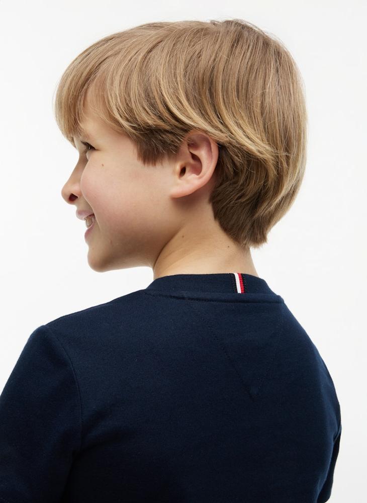 TOMMY HILFIGER Outline Flag Logo Jersey T-Shirt - Image 3