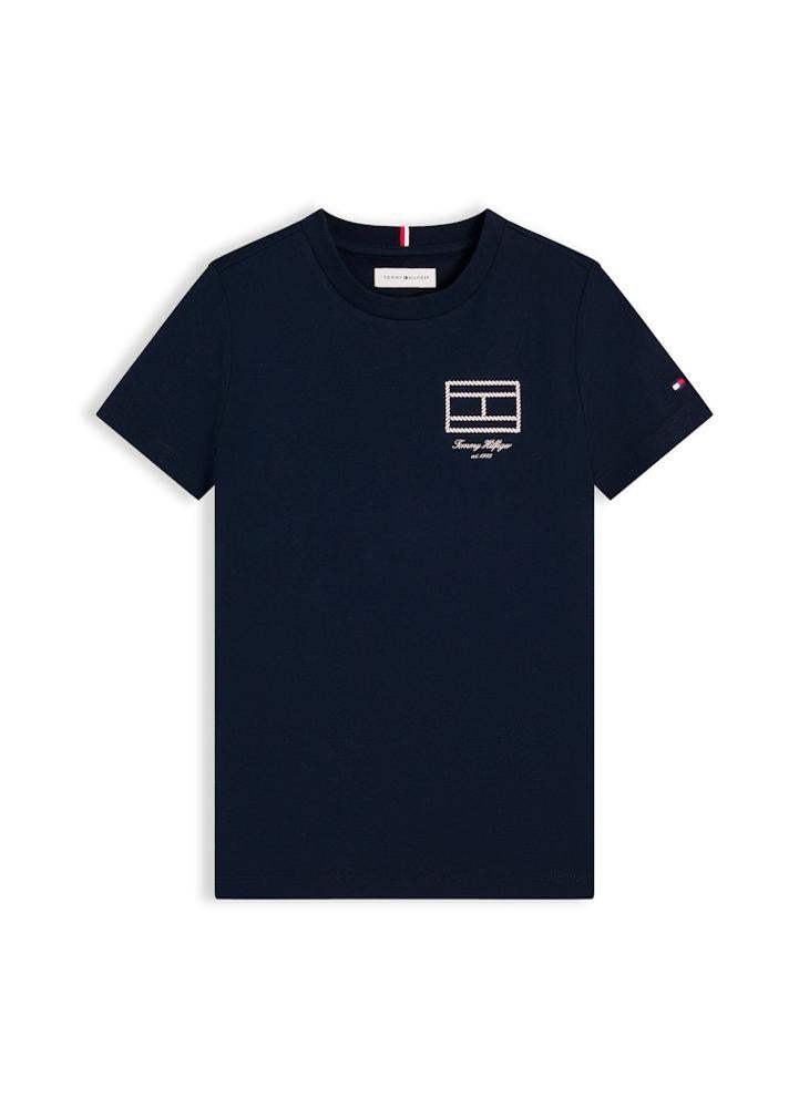 TOMMY HILFIGER Outline Flag Logo Jersey T-Shirt - Image 5