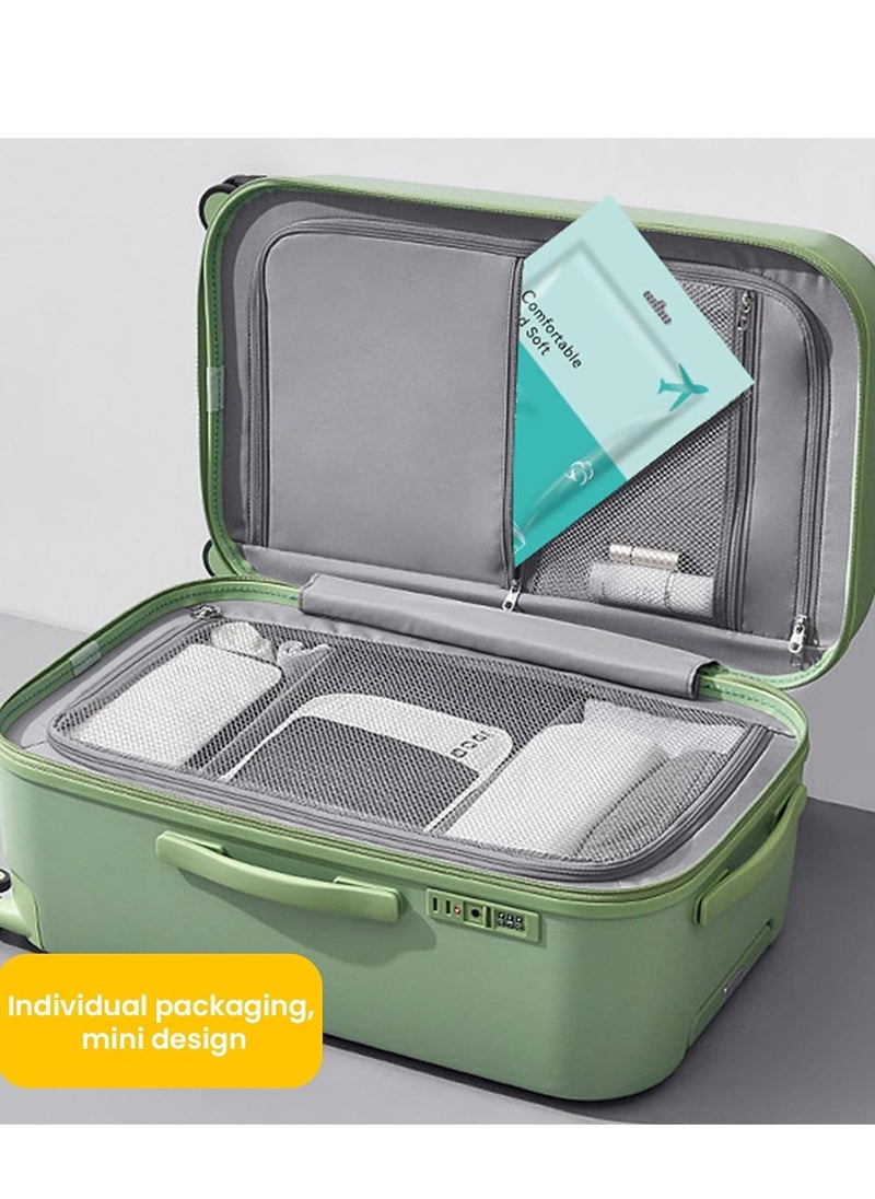 KASTWAVE طقم فراش مسافر Disposable من 4 قطع، شراشف Disposable لتغطية السرير، غطاء فراش محمول، طقم فراش Disposable مع 2 شراشف سرير و 2 غطاء لحاف و 4 غطاء وسادة للسفر  - Image 5