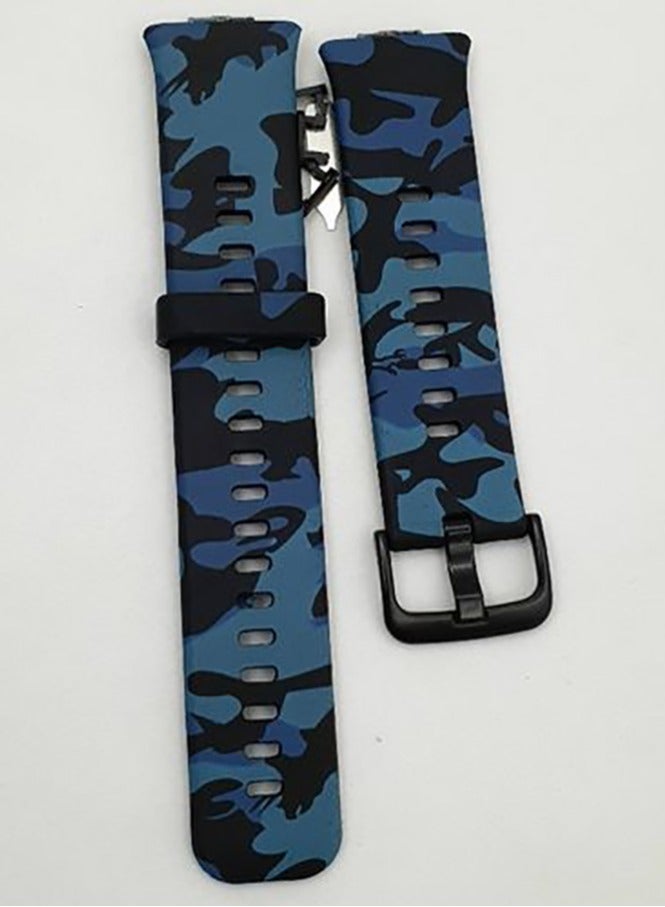 Huawei Fit Soft Silicone Replacement Strap With Army Design -Multicolor - Image 1