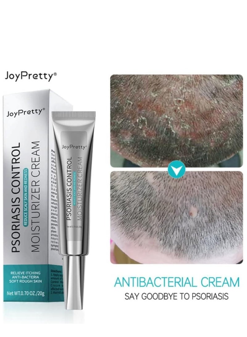 جوي برتي Psoriasis Relief Cream (20g), Anti-Bacterial Moisturizer for Scaly Skin u0026 Redness – Natural Herbal Cream for Eczema, Dermatitis, Psoriasis, and Vitiligo – Unisex Skincare Solution - Image 3