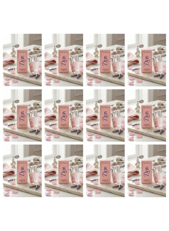 Luxury French perfume oil, alcohol-free formula – 12 pieces, 6 ml.