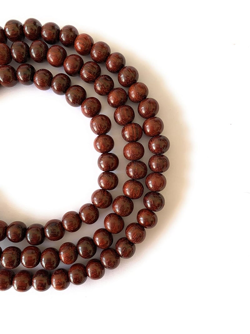 RDK Red Sandalwood (Lal Chandan) Islamic Tasbih Prayer Mala Beautiful Engraved Allah Mohammad TASBEEH/Muslim Prayer Beads/TASBIH/SIBHAA Islamic Salat Prayer Tasbeeh 100 Beads 6 MM - Image 2