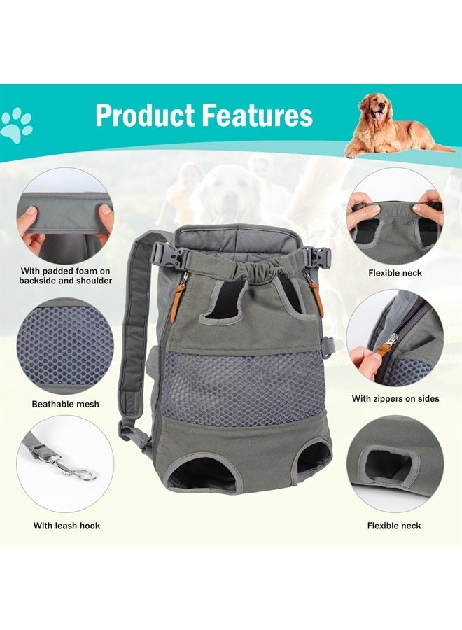 Jranter Dog Carrier Backpack - Legs Out Front - Facing Pet Carrier Backpack for Small Medium Large Dogs, Airline Approved Handsa - Canvas Mesh Free Cat Travel Bag for Walking Hiking Bike and Motorcycle - Image 3