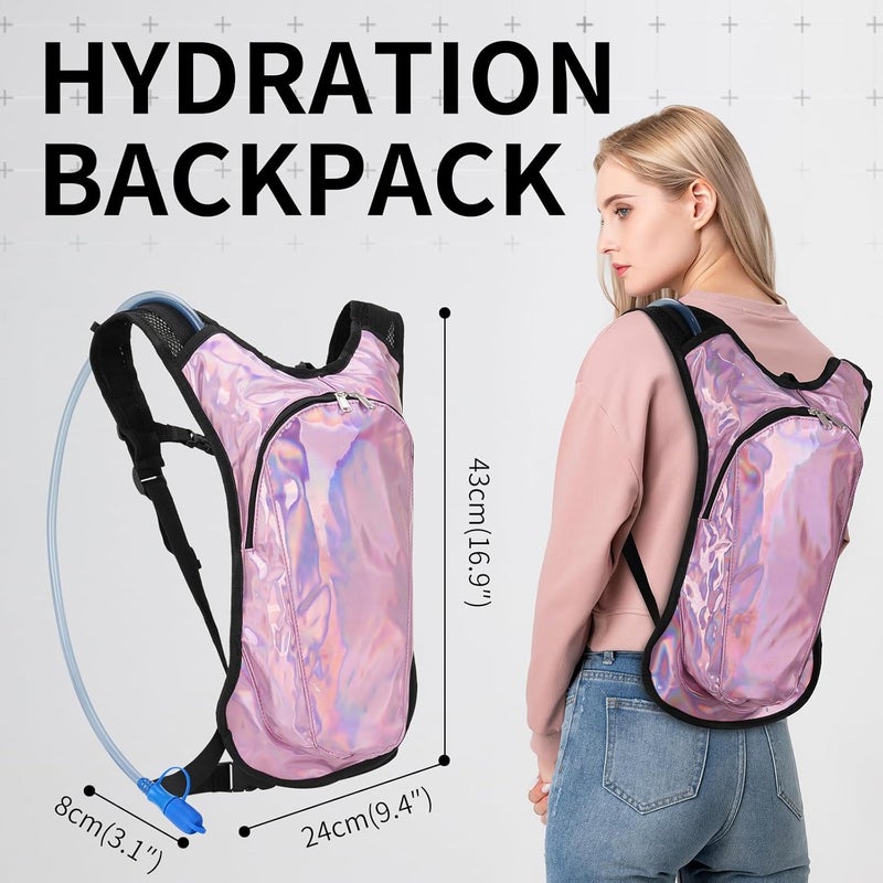 Roptat Hydration Backpack Pack with 2L Hydration Bladder - Lightweight Water Backpack Water Pouch for Women Men Running Riding Biking Music Festival - Image 2