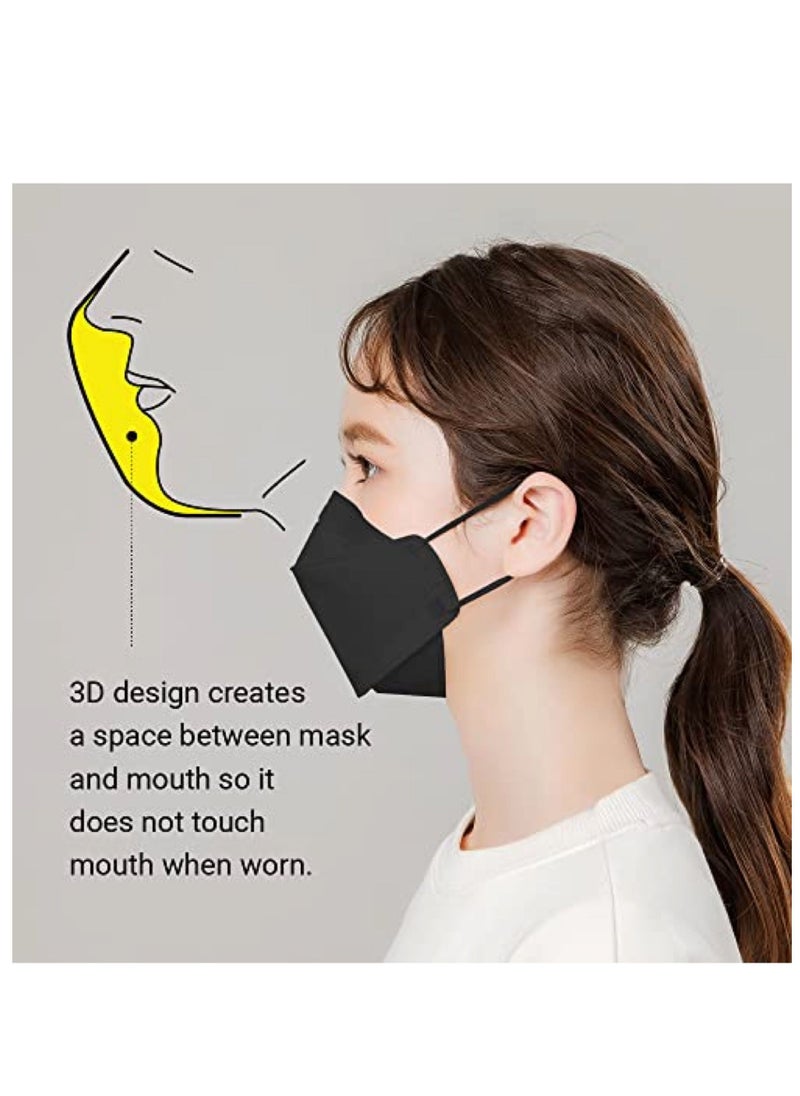 20 Pieces KF94 Micro-Dust Protection Face Mask PFE 94% Breathable Mask with Quadruple Filtration System 20 pcs Individually Sealed Made in Korea (Black)