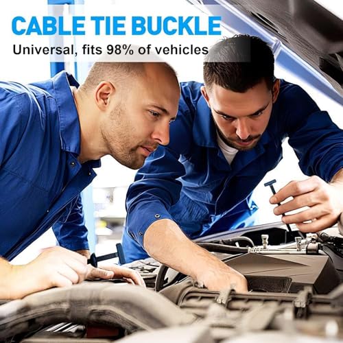 SCYON Cable Tie Buckle, Nylon Universal Cable Tie Buckle Zip Tie, 120 PCS, New T Nylon Automotive Clips for Car Fender, Engine Cover, Mudguard Fastener, Automotive Replacement Screw Fixing. - Image 5