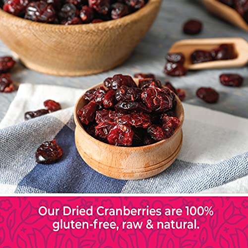 Herbaila Dried Cranberries Unsweetened, 2 lbs. Bulk Cranberries Dried Fruit, Unsweetened Dried Cranberries, Premium Dried Cranberry Fruit, Non-GMO, Cranberry Dried 32 oz - Image 2