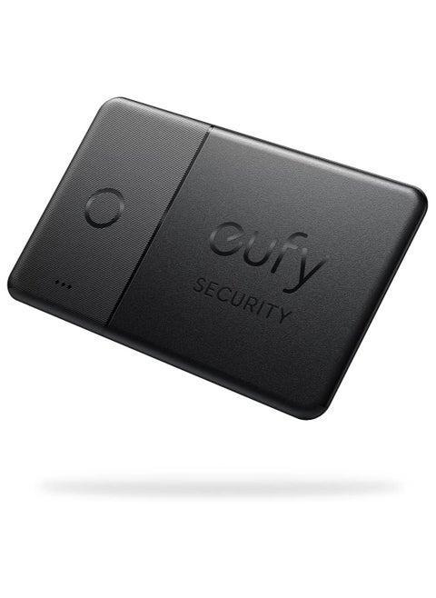 eufy Security by Anker Smart Track Card (Black, 1-Pack), Works with Apple Find My (iOS Only), Wallet Tracker, Phone Finder, Water Resistant, Up to 3-Year Battery Life (Android Not Supported)