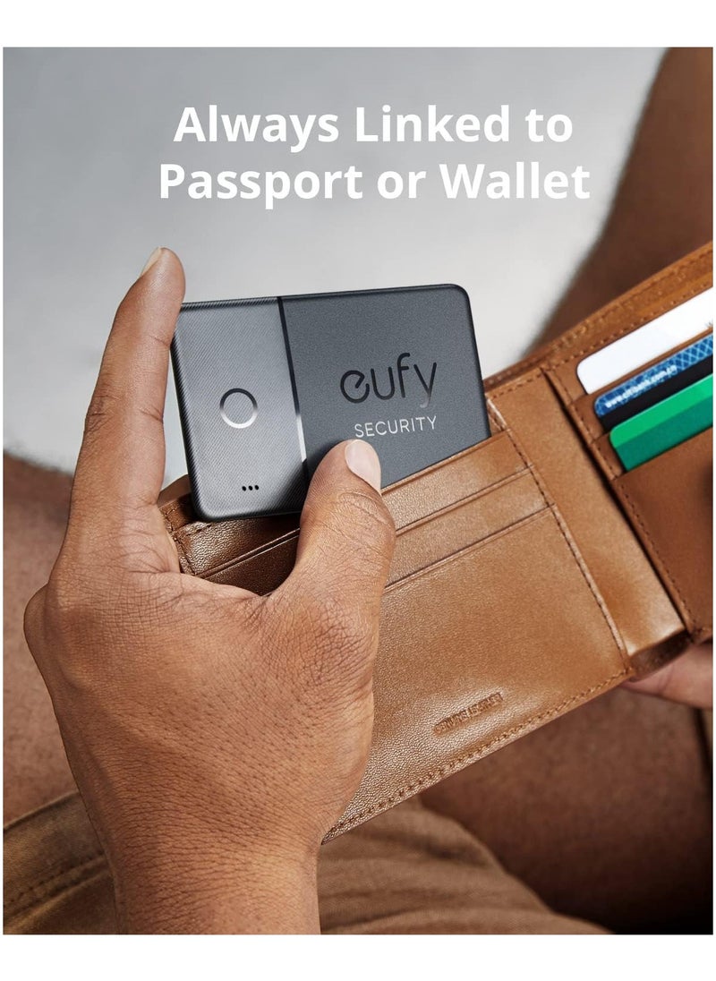 eufy - eufy Security by Anker Smart Track Card (Black, 1-Pack), Works with Apple Find My (iOS Only), Wallet Tracker, Phone Finder, Water Resistant, Up to 3-Year Battery Life (Android Not Supported) - Image 1