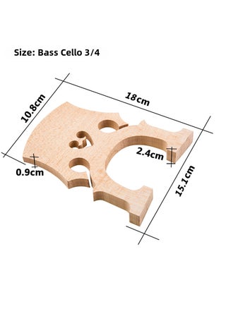 Double Bass Bridge for 3/4 4/4 1/4 1/8 1/2 Sizes 3/4 - pzsku/Z4BD55322778C55BD9E87Z/45/1746204990/dc813f9d-6eeb-4daa-9ccc-b77d724fe261