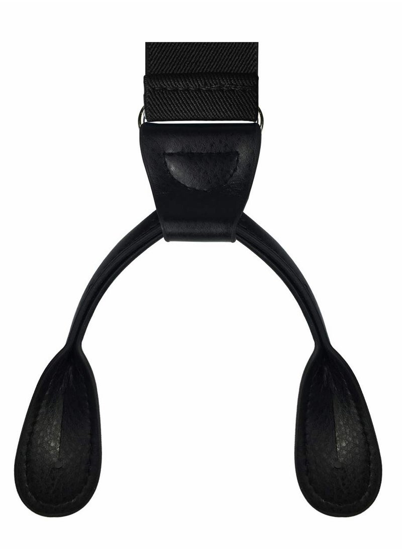 KASTWAVE - Men's Y-Back Wide Button End Elastic Adjustable Suspenders, Y Shape Tuxedo Suspender by, Men with Stylish Leather Ends Durable Long Lasting Stretch Ultimate Fashion - Image 1