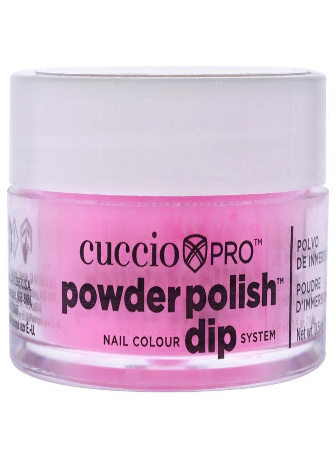 Cuccio Colour Powder Nail Polish - Lacquer For Manicures And Pedicures - Highly Pigmented Powder That Is Finely Milled - Durable Finish With A Flawless Rich Color - Bright Neon Pink - 0.5 Oz - Image 1