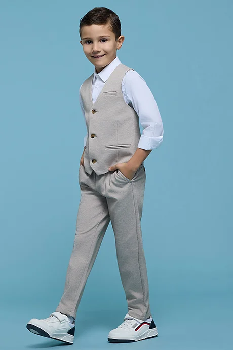 أر أند بي Solid Trousers with Drawstring Waist