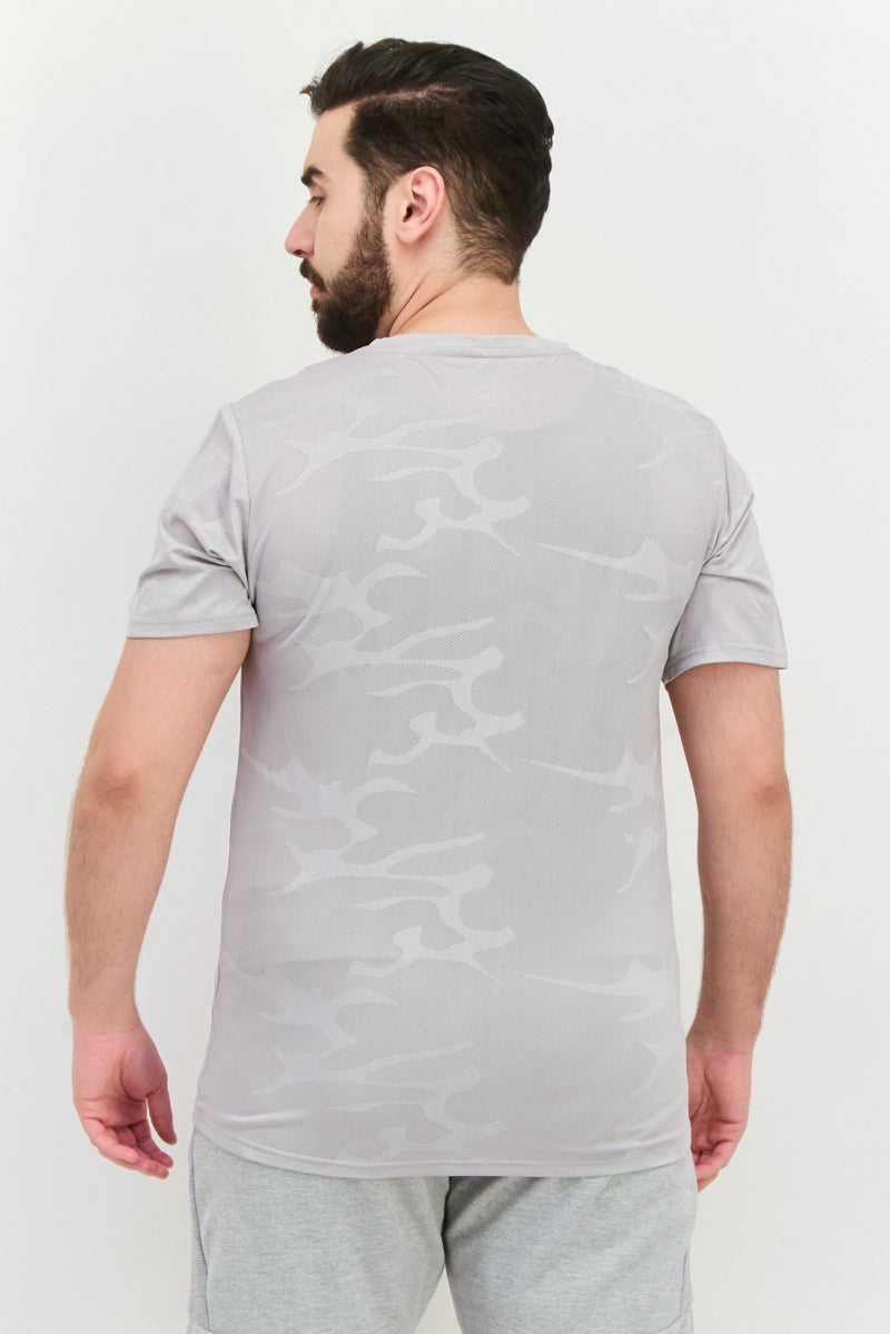 RBX Men Sportswear Fit Short Sleeve Training T-Shirt, Light Grey - Image 3