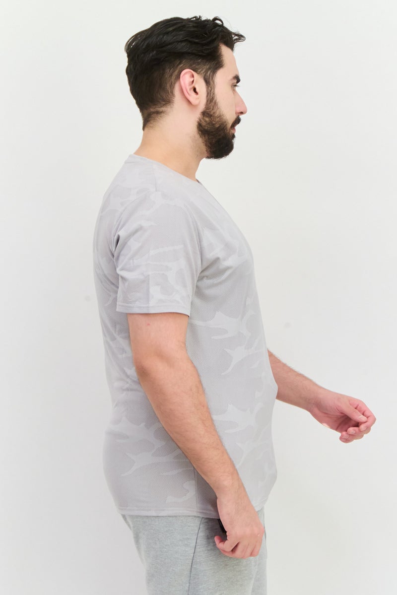 RBX Men Sportswear Fit Short Sleeve Training T-Shirt, Light Grey - Image 2