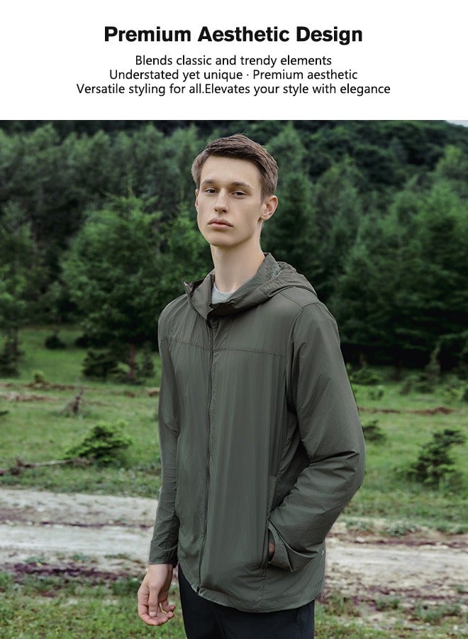 Sunnaltree UPF 50+ UV Sun Protection Clothing for Men&Women, Lightweight Sun Protection Ice Silk Clothing Long Sleeve Hoodie Sun Shirt, Summer Elastic Quick Dry Sun Shirts Full Zipper Fishing Jacket - Image 2