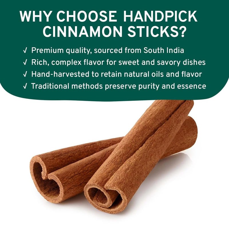 HANDPICK, Cinnamon Sticks (7 oz) 100% Raw, Non-GMO, Gluten-Free | Premium Quality | Resealable Ziplock Pouch | Perfect for Baking, Cooking & Beverages - Image 5