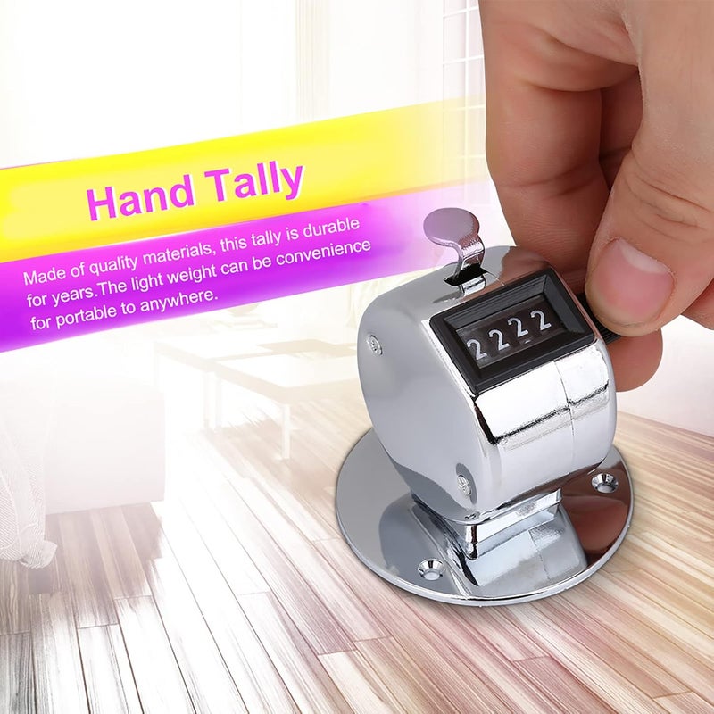 Sorandy Hand Tally Counter, Mini Metal 4 Digit Number Mechanical Clicker with for Sports Games Golf Attendance Counting - Image 2