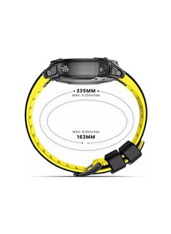 Dado Double Color Ventilated Design Silicone strap 22 mm Compatible with Garmin watch Fenix 7 | Fenix 6 | Fenix 5 | 6 Pro | 5 Plus | Approach S60 Smartwatch strap  - Image 5